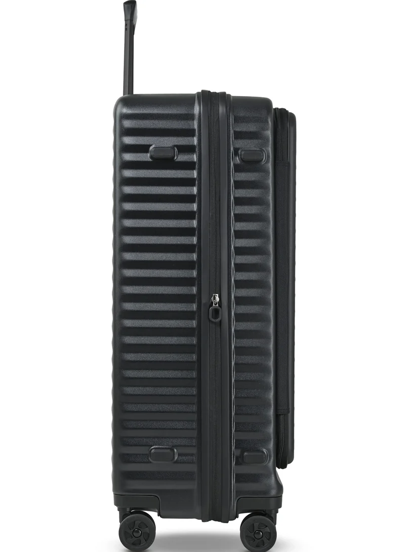 Echolac  Celestra 75 Cm Front Opening 4-Double Wheeled Check-In Luggage Trolley - Black  | Best Price UAE